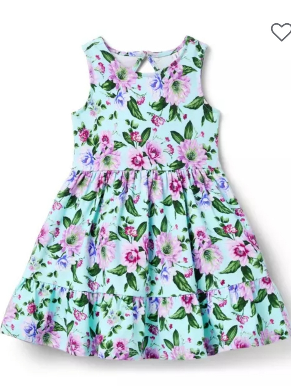 Janie & Jack aqua floral everyday dress